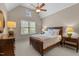 Inviting bedroom with vaulted ceiling and cozy decor at 7400 Portpatrick Ct, Wake Forest, NC 27587