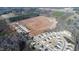 Aerial view of a community with new construction and lots of land for future homes at 944 Bombardier Ln, Spring Hope, NC 27882