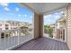 A private balcony offers neighborhood views and features durable composite flooring at 10410 Rosegate Ct, Raleigh, NC 27617