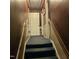 Hallway with carpeted stairs that lead to doors and rooms creating a transition space at 1102 Parkwood Dr, Siler City, NC 27344
