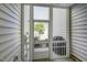 View of the porch with access to the backyard at 124 Shale Creek Dr, Durham, NC 27703