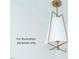 Modern chandelier featuring a white shade and gold geometric frame at 12845 Mallard Rock Rd, Zebulon, NC 27597