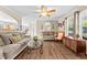 Cozy living room with wood flooring and neutral decor at 1510 Asbury Church Rd, Sanford, NC 27330