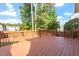 Expansive deck space perfect for outdoor gatherings and relaxation, featuring a well-maintained wooden surface at 1910 Morehead Hill Ct, Durham, NC 27703