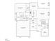 First floor plan featuring an open kitchen, Gathering room, Primary bedroom and covered porch at 200 Broadleaf Ln, Louisburg, NC 27549