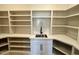 Well-organized pantry featuring custom shelving, sleek countertops, and a convenient sink at 200 Broadleaf Ln, Louisburg, NC 27549
