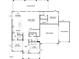 First floor plan featuring a kitchen, Gathering room, breakfast nook, dining room, entry, study, and three-car garage at 203 Great Smoky Pl, Lillington, NC 27546