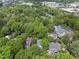 Residential neighborhood featuring single Gathering homes nestled among mature trees and landscaping at 223 Hawthorne Rd, Raleigh, NC 27605