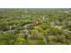 Home surrounded by lush greenery and mature trees in established neighborhood at 2238 Lakeview Ter, Burlington, NC 27215