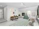 Staged basement for with carpet, desk, toys, and built in shelves at 2238 Lakeview Ter, Burlington, NC 27215