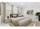 Beautifully staged main bedroom featuring a comfortable bed, stylish decor, and natural light at 2238 Lakeview Ter, Burlington, NC 27215