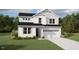 Charming two-story home with white siding, black roof, and well-manicured lawn at 225 Sprenger St, Garner, NC 27529