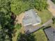 An aerial view of this home shows the property's layout, including the back patio and driveway at 306 Holland Rd, Fuquay Varina, NC 27526