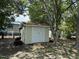 Durable storage shed for tools and equipment on a partially shaded lot at 309 Westfield Dr, Dunn, NC 28334