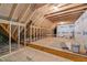 Unfinished basement with exposed wood and building materials creating a customizable space at 310 Pilot Ridge Rd, Zebulon, NC 27597