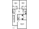 Second floor floorplan featuring three bedrooms, two bathrooms, and a loft space at 33 Calluna Dr, Clayton, NC 27520
