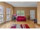 Bright living room with hardwood floors, large windows and views of the outdoors at 338 Howland Ct, Creedmoor, NC 27522