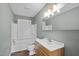 Neutral bathroom features tub/shower combo, vanity, and a mirror at 401 Crestview Dr Dr, Durham, NC 27712