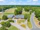 Beautiful exterior shot of clubhouse with lush green surroundings and golf course in the background at 4969 Royal Adelaide Way, Raleigh, NC 27604