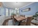 Dining room with blue walls and six person dining table at 528 Brycewood Dr, Burlington, NC 27215