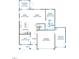 Layout of the first floor featuring an open-concept kitchen and Gathering room, a guest bedroom, and a three-car garage at 65 Cribbs Ln, Middlesex, NC 27557