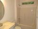 Bathroom features vanity sink and shower/tub combo at 6673 Nc 96 W Hwy, Youngsville, NC 27596
