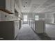 Unfinished kitchen area showcasing ample counter space and natural light from windows at 79 Mildred Dr, Broadway, NC 27505