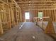 Framed interior showcasing natural light and structural details, ready for personalization and modern finishes at 79 Mildred Dr, Broadway, NC 27505