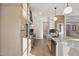 Spacious kitchen with an island, modern appliances, and a view into the living area at 833 Dunleigh Dr, Burlington, NC 27215