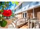 Backyard deck offers outdoor seating and views of the surrounding foliage at 104 Old Cooper Sq # Bldg J 3, Chapel Hill, NC 27517