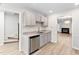 Kitchen area with stainless steel dishwasher at 104 Planetree Ln, Cary, NC 27511