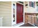 A warm and inviting front door of a multi-story home at 10530 Sablewood Dr # 112, Raleigh, NC 27617