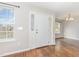 Inviting foyer with hardwood floors and a bright, airy feel at 203 Downing Bluff Dr, Morrisville, NC 27560