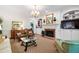 Cozy living room includes fireplace, built-ins, and comfortable seating at 205 Buncombe St, Raleigh, NC 27609