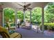 Relaxing covered porch with outdoor seating and columns at 205 Buncombe St, Raleigh, NC 27609