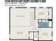 Second floorplan with living room, bedrooms, bathroom, and walk-in closet, providing ample space at 2540 Beech Gap Ct, Raleigh, NC 27603