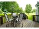 Cozy deck with outdoor dining and backyard view at 3004 Red Cir, Willow Springs, NC 27592