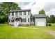 Charming two-story home with gray siding, black shutters, and a well-manicured lawn at 3004 Red Cir, Willow Springs, NC 27592