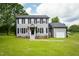 Charming two-story home with gray siding, black shutters, and a well-manicured lawn at 3004 Red Cir, Willow Springs, NC 27592