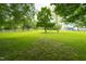 Expansive yard with lush greenery and mature trees at 3004 Red Cir, Willow Springs, NC 27592