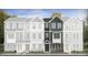 New construction townhome showcasing its modern architectural design and inviting entrance at 334 Carolina Springs Blvd, Apex, NC 27539