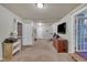 Finished basement space with tv and multiple entryways at 424 Raleigh View Rd, Raleigh, NC 27610