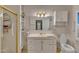 Bathroom with a sink, toilet and shower at 424 Raleigh View Rd, Raleigh, NC 27610