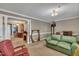 Comfortable living room featuring a light fixture and comfortable seating at 424 Raleigh View Rd, Raleigh, NC 27610