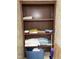Built-in shelving unit offering ample storage space for linens and other household items at 4855 Mike Ln, Nashville, NC 27856