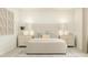 Charming bedroom features stylish nightstands, lamps, neutral decor, and a comfortable bed at 529 Morning Light Dr, Angier, NC 27501