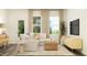Cozy living room showcasing a comfortable sectional sofa and a decorative media cabinet at 529 Morning Light Dr, Angier, NC 27501