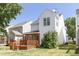 Spacious backyard with wood deck and room for entertaining at 5456 Grand Traverse Dr, Raleigh, NC 27604