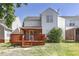 Backyard featuring wood deck, lawn and landscaping at 5456 Grand Traverse Dr, Raleigh, NC 27604