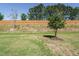 Backyard featuring lawn and privacy fence in a natural wooded setting at 816 Still Willow Ln, Wendell, NC 27591